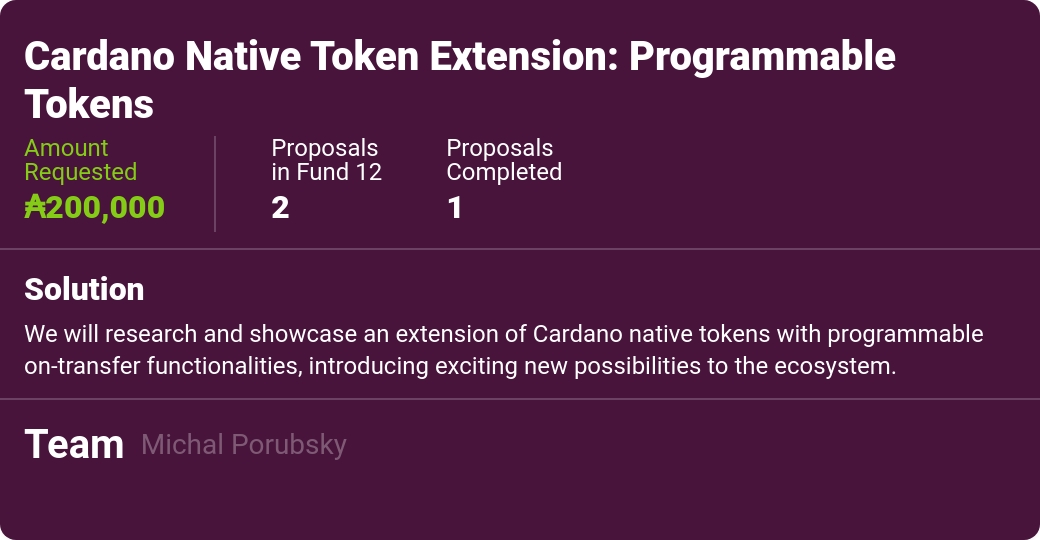 Cardano Native Token Extension: Programmable Tokens | Lido Nation English