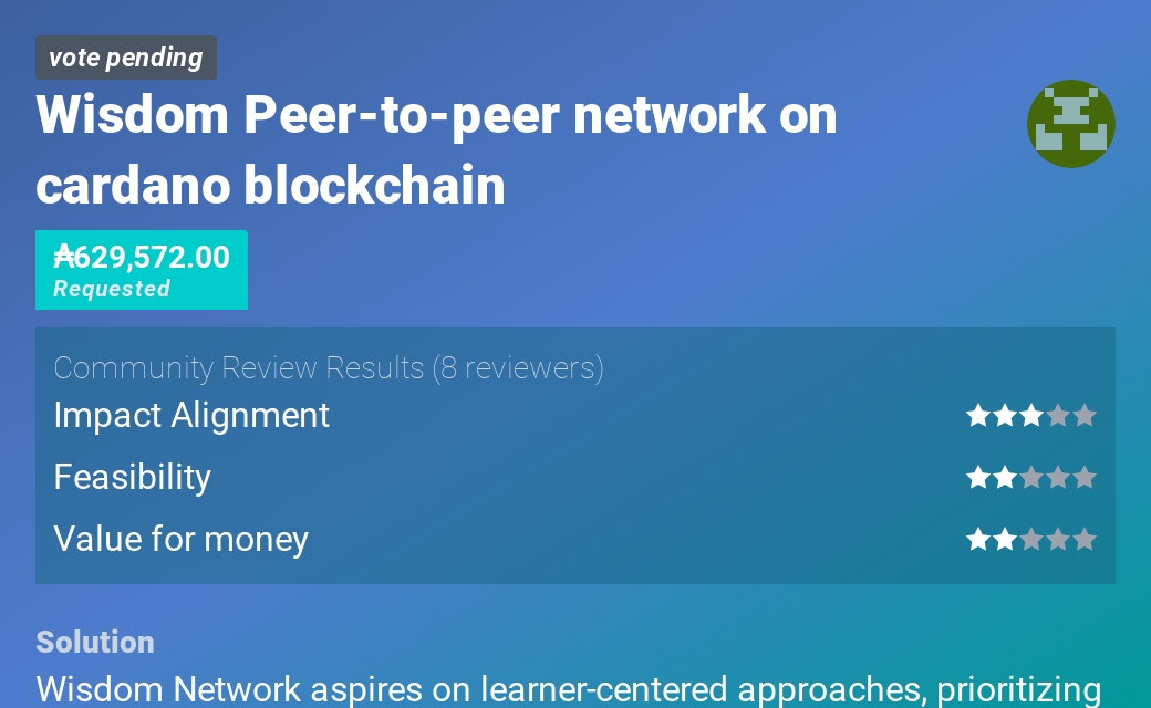 Wisdom Peer-to-peer Network On Cardano Blockchain | Lido Nation English